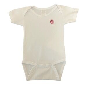 Indiana Hoosiers IU Baby Bodysuit White Red Small 14-18 lbs Future Tailgater